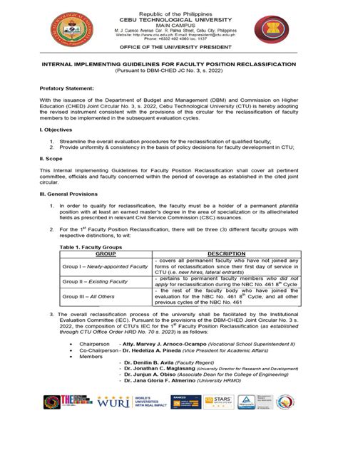 1st EVALUATION CYCLE FOR FACULTY POSITION .